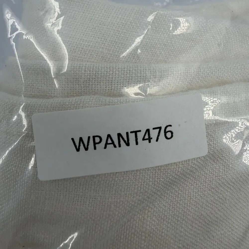 Banana Republic Off White 100% Linen Wide Leg Cropped Pants Fully Lined Size XL